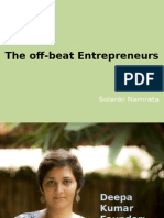 The Off-Beat Entrepreneurs: Solanki Namrata