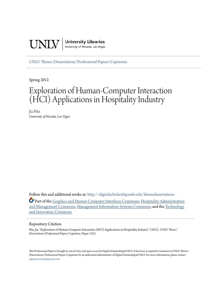 Exploration of Human-Computer Interaction (HCI) Applications in H | PDF ...