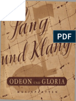 1938 - Odeon Und Gloria Musikplatten - Sang Und Klang