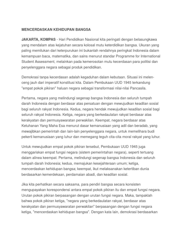 Misi mencerdaskan anak bangsa