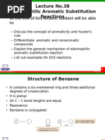 PDA104T - 38 Electrophilic Aromatic Substitution Reactions
