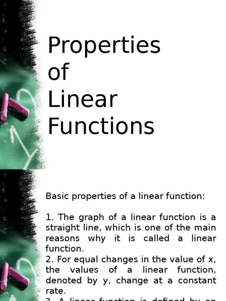 2.1 Properties of Linear Functions | PDF | Function (Mathematics ...