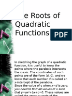 3.2 The Roots of Quadratic Functions