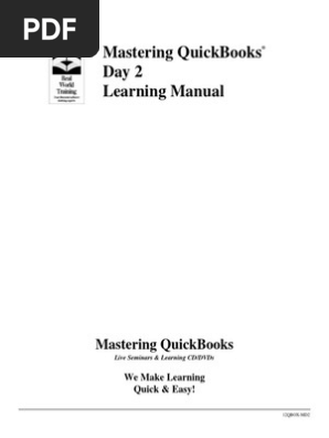 Mastering Quickbooks - Part 2