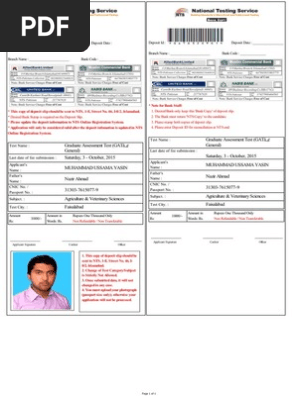Deposit Slip