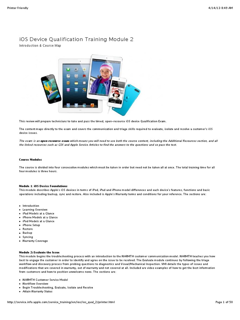 IOS Device Qualification Training Module 2 | PDF | I Phone | Ios
