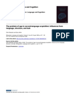 The Problem of Age in Second-Language Acquisition: Influences From Language, Structure, and Task by Ellen Bialystok and Barry Miller