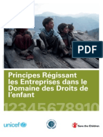  Principes Régissant Les EntreprisesDans Le Domaine Des Droits de l'Enfant
