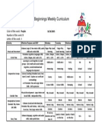 Weekly Curriculum October 26-30 '15