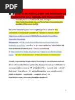Download How to re-postulating the paradigm of Knowledge and Knowledge Management  by Md Santo SN28696847 doc pdf