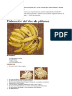 Elaboración de Vino de Plátano
