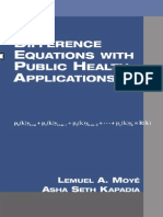 Difference Equations With Public Health Applications - Moye Kapadia