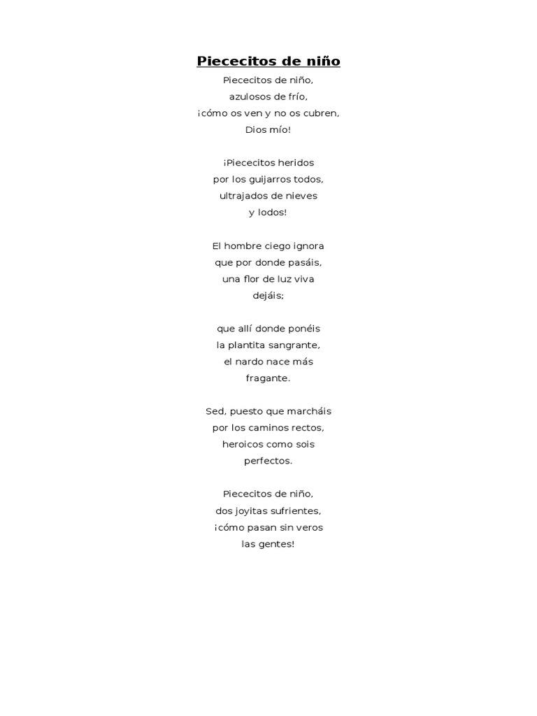 Piececitos De Nino Pdf