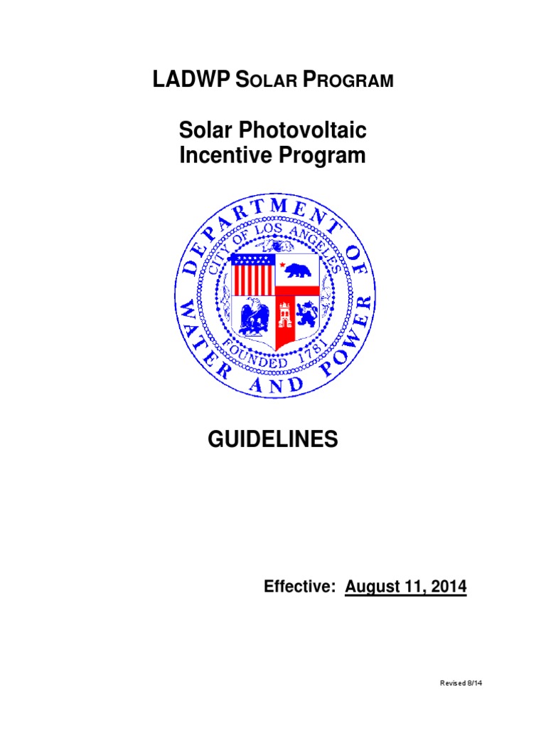 Ladwp Solar Program Photovoltaic System Solar Power