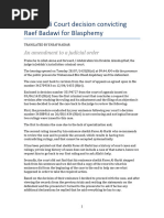 Download The Saudi Court Decision Convicting Raef Badawi for Blasphemy by Tarek Fatah SN286993630 doc pdf
