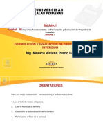 Semana 1 Fotmulacion y Evaluacion de los proyectos de Invercion