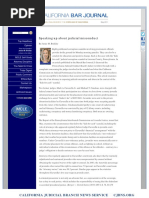 Speaking Up About Judicial Misconduct: California Bar Journal - Janice M. Brickley Legal Advisor to Commissioners at the California Commission on Judicial Performance CJP Director Victoria B. Henley Chief Counsel - California Supreme Court Chief Justice Tani Cantil-Sakauye - Justice Goodwin Liu - Justice Leondra Kruger - Justice Mariano-Florentino Cuellar - Justice Ming Chin - Justice Kathryn Werdegar - Justice Carol Corrigan Supreme Court - Judicial Council of California