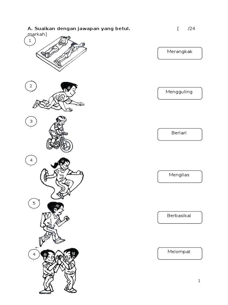 Pendidikan Jasmani Tahun 1  PDF