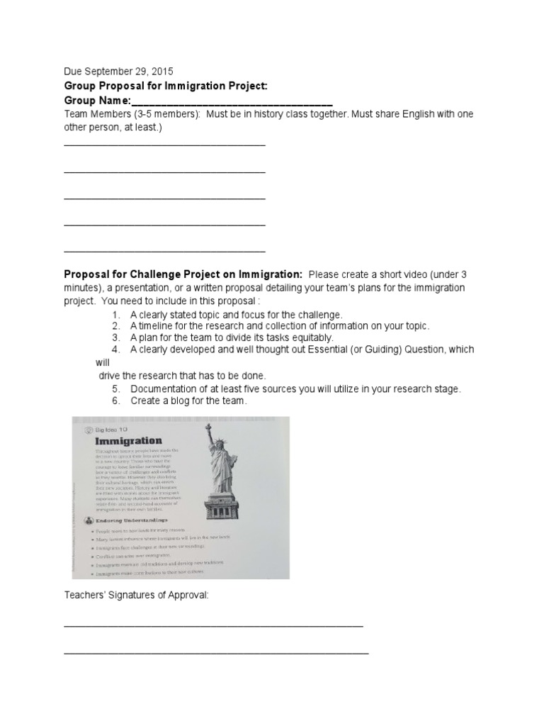 Proposal For Immigration Project | PDF | Career & Growth