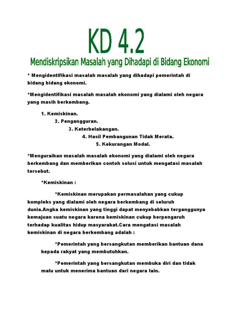 Mengidentifikasi Masalah Masalah Yang Dihadapi Pemerintah 