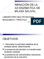 Determinación de La Actividad Enzimatica de La Amilasa Salival