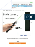  Stylo Laser Vert 20mw Point