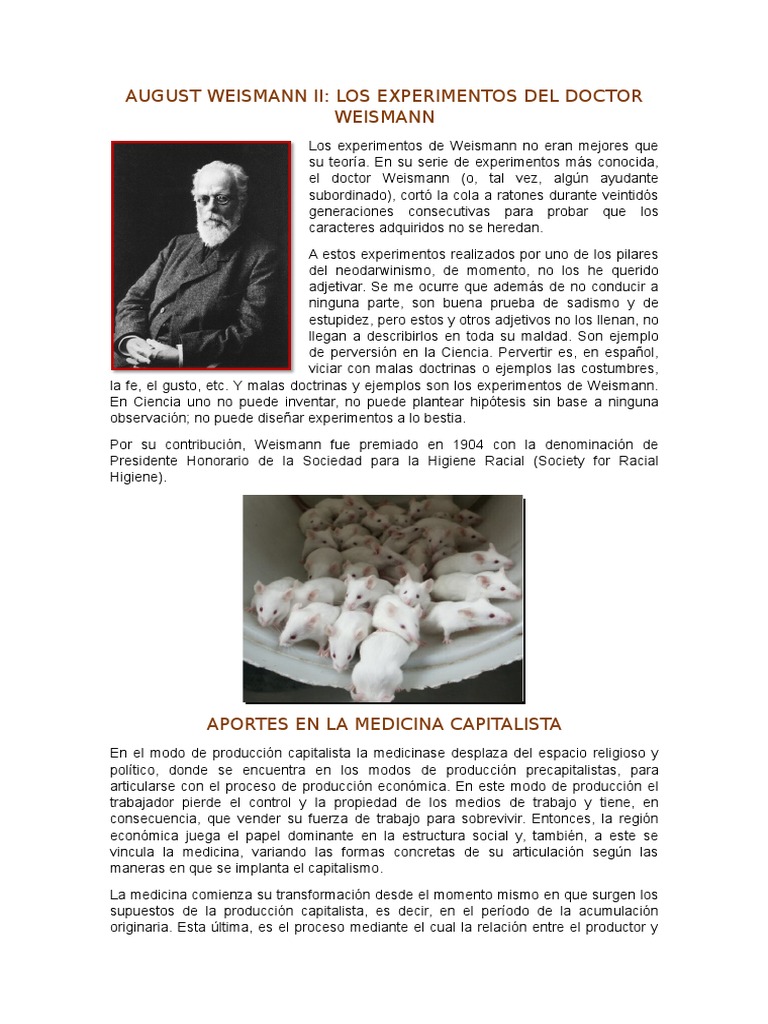 August Weismann II | PDF | Anestesia | Medicina