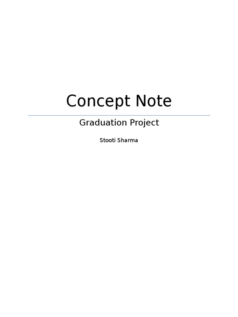 Concept Note: Graduation Project | PDF