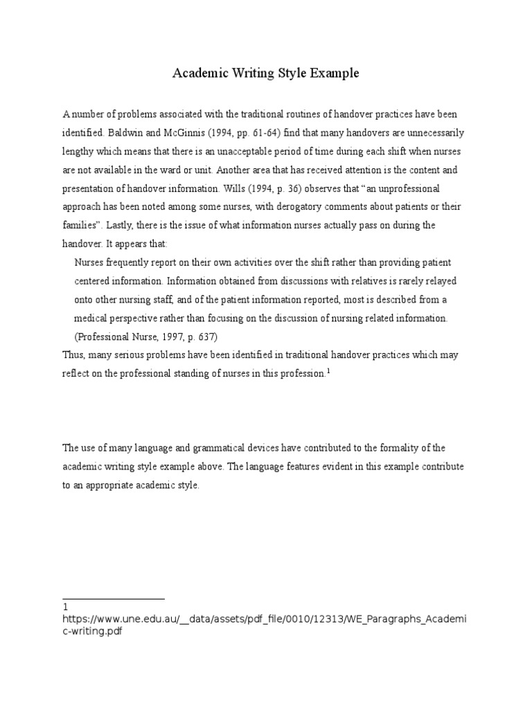  academic writing style example essays paragraph