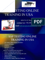 Sap Testing Online Training in Usa