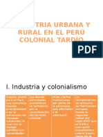 Industria Urbana y Rural en El Perú Colonial