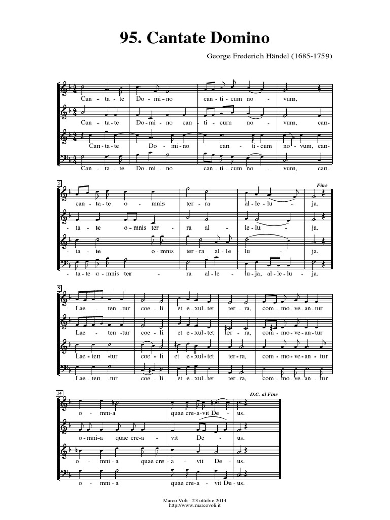 what does cantate domino mean in english