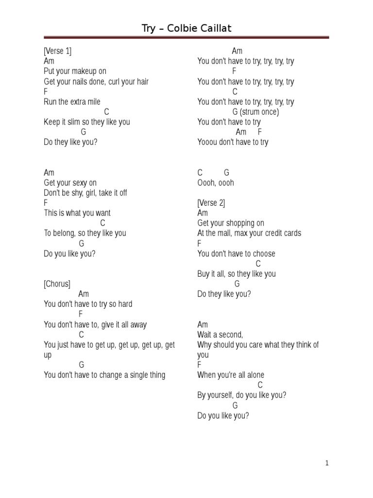 Try - Colbie Caillat