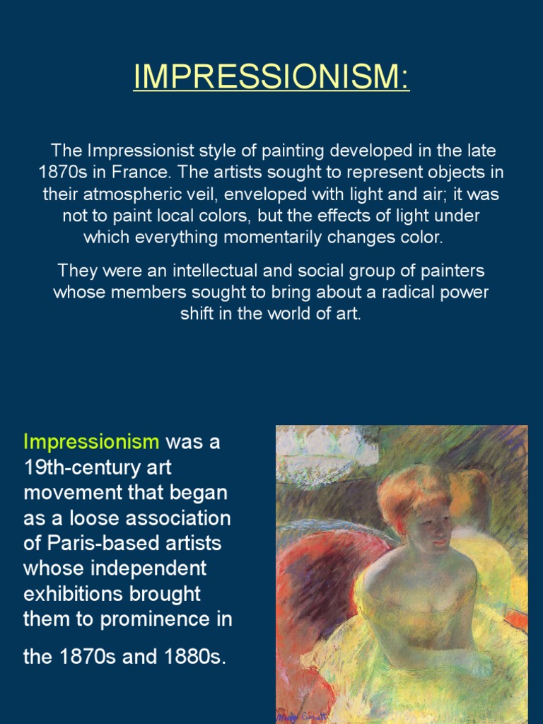 essay topics about impressionism