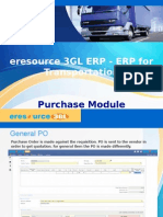 Purchase Module- Eresource 3GL ERP(ERP for Transportation)