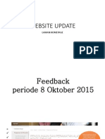 Website Project Update - Feedback 8 & 10 Okt 2015
