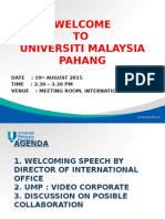 Welcome TO Universiti Malaysia Pahang