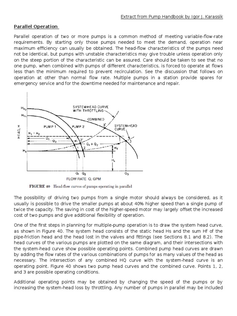 Parallel Pump Operation | PDF | Pump | Engines