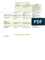 Rubric For Science