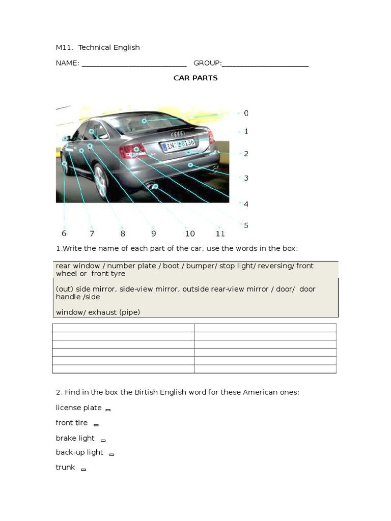 Car Parts PDF