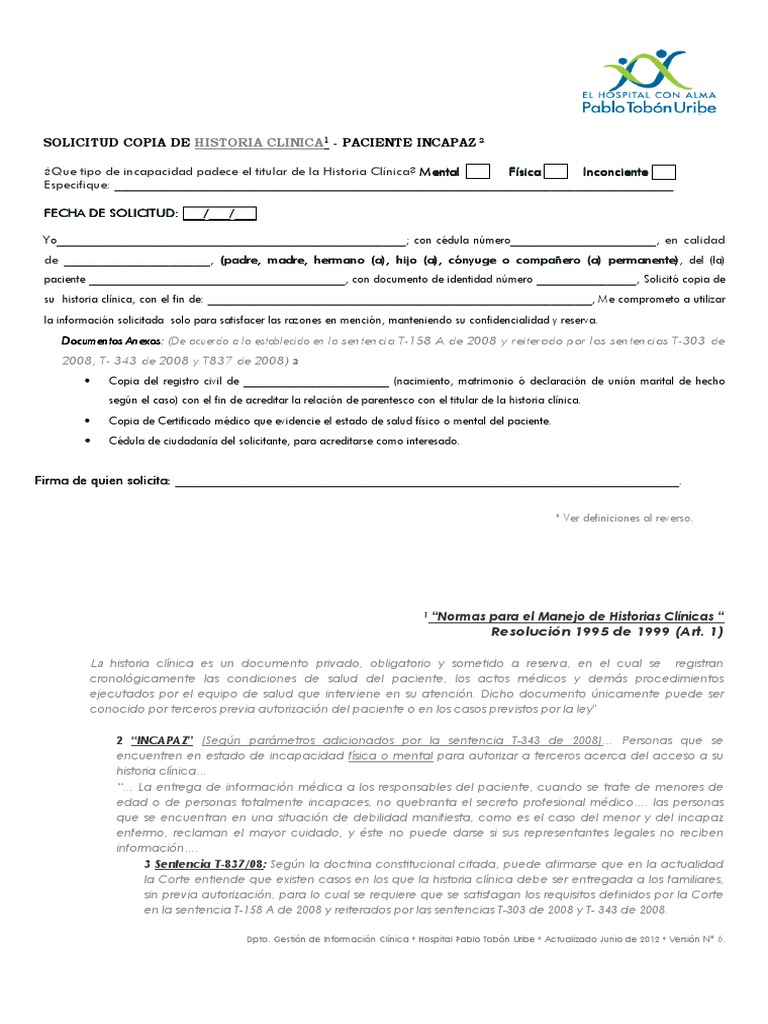 MODELO DE CARTA HISTORIA CLINICA  Historial médico  Gobierno  Prueba