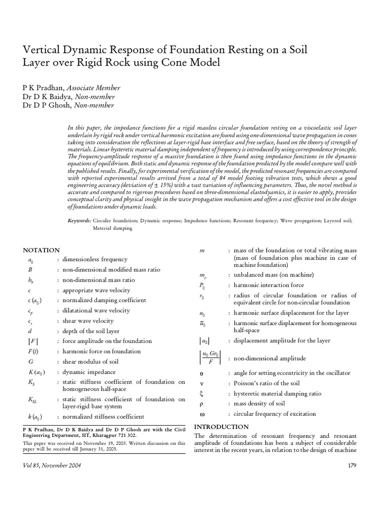 Dynamic Response of Circular Foundations | PDF