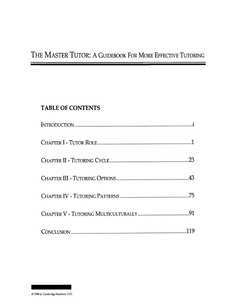 The Master Tutor | PDF