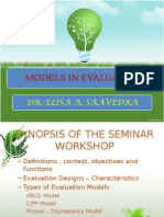 Models in Evaluation