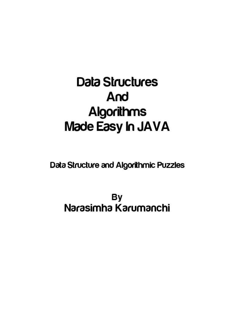 Table of Contents Data Structures and Algorithms Made Easy - Java ...
