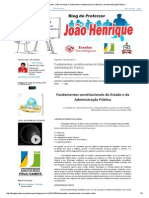 Fundamentos Constitucionais e Da Administração Publica