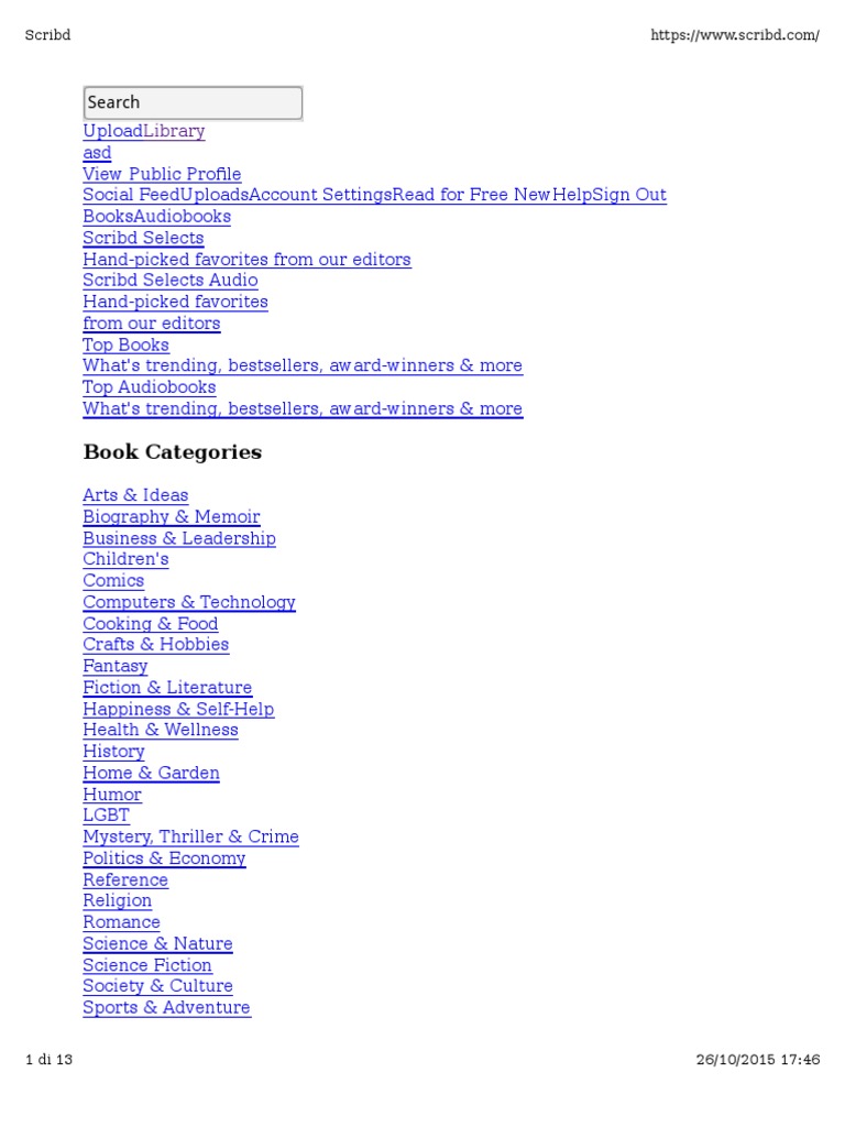 Book Categories: Library | PDF | Scribd