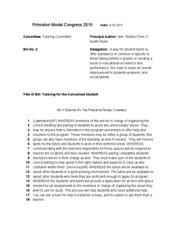 Student Tutoring Initiative | PDF