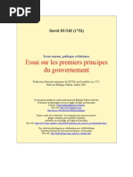 Hume,David - Essai Sur Les Premiers Principes Du Gouvernement (Uqac)