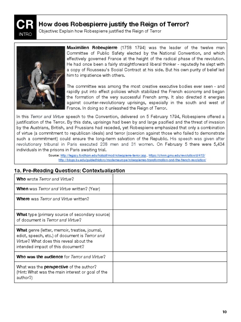 Stage 2 Home PDF Maximilien Robespierre Reign Of Terror
